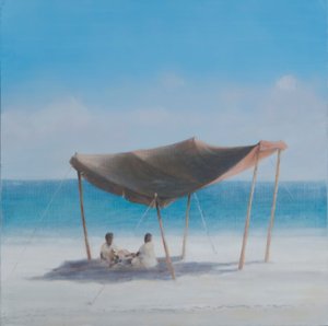 海滩帐篷，2012年（帆布丙烯酸）